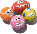 Squeaky Rubber Dog Balls Set, Durable Chew Toys for Small & Medium Dogs, Interactive Pet Fetch Toy with Textured Surface